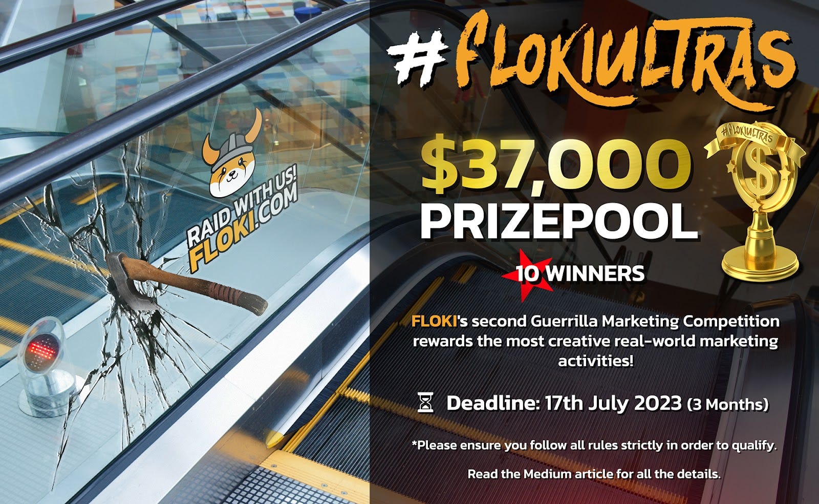 Floki’s Second Guerrilla Marketing Competition ($37,000 USDT Prize Pool!)